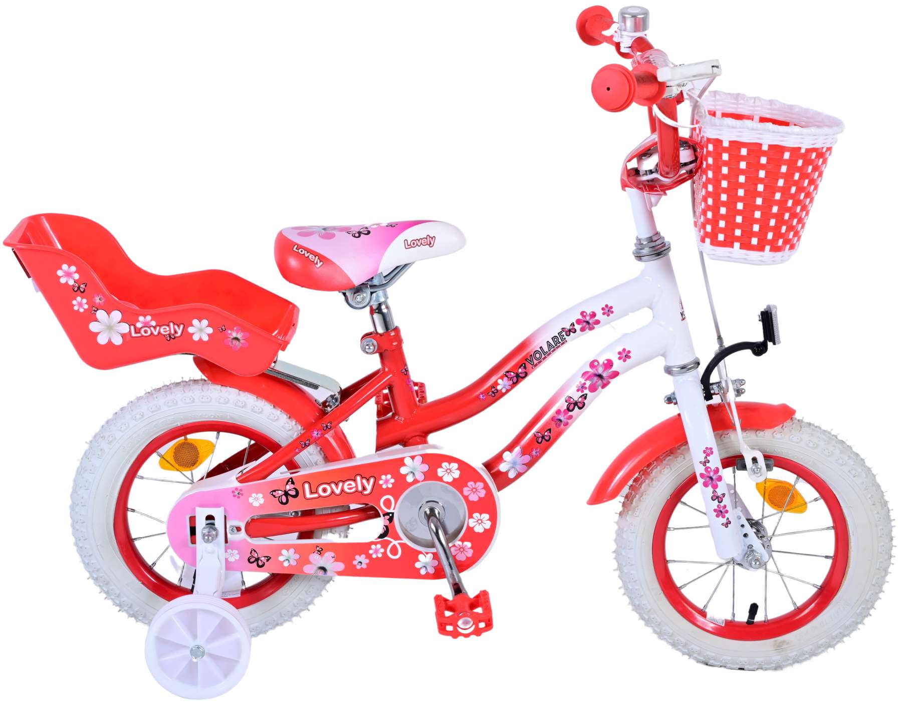 Vélo 12 avec petites roues inclus, ideal partir de 3 ans de 80 a 105cm  mixte enfant, rouge - Cdiscount Sport