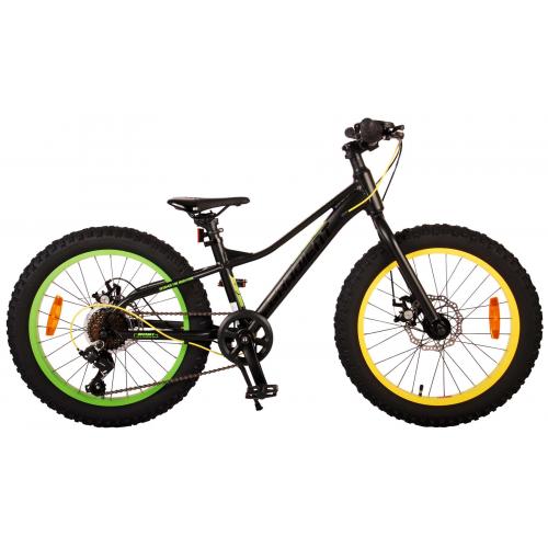 Volare Gradient Vélo pour enfants - Garçons - 20 pouces - Noir Jaune Vert - 6 vitesses - Prime Collection