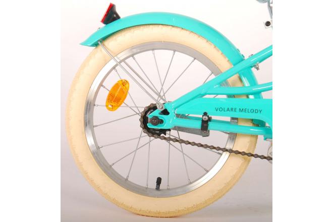 Vélo pour enfants Volare Melody - Filles - 16 pouces - turquoise - Prime Collection