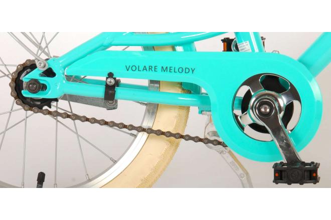 Vélo pour enfants Volare Melody - Filles - 16 pouces - turquoise - Prime Collection