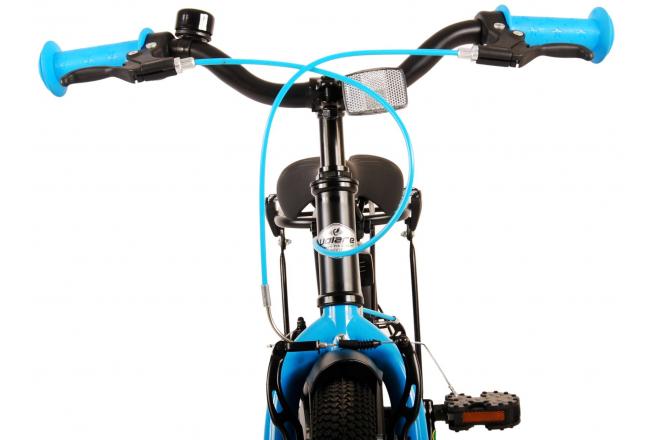 Volare Thombike Vélo pour enfants - Garçons - 16 pouces - Noir Bleu - Freins à deux mains