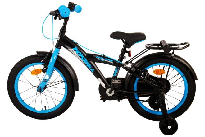 Volare Thombike Vélo pour enfants - Garçons - 16 pouces - Noir Bleu - Freins à deux mains