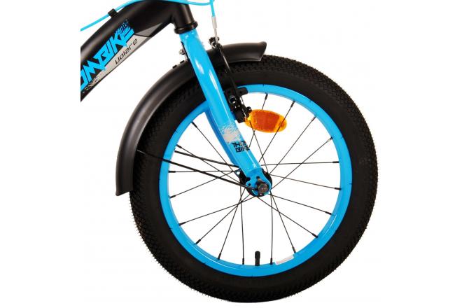 Volare Thombike Vélo pour enfants - Garçons - 16 pouces - Noir Bleu - Freins à deux mains