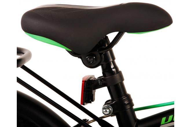 Volare Thombike Vélo pour enfants - Garçons - 16 pouces - Noir Vert - Freins à deux mains