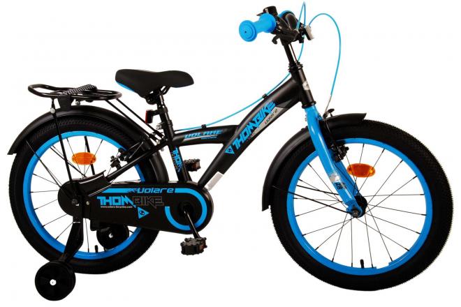 Volare Thombike Vélo pour enfants - Garçons - 18 pouces - Noir Bleu - Freins à deux mains