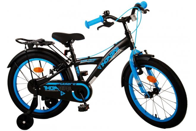 Volare Thombike Vélo pour enfants - Garçons - 18 pouces - Noir Bleu - Freins à deux mains