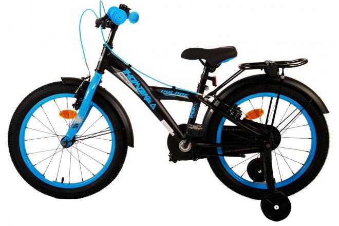 Volare Thombike Vélo pour enfants - Garçons - 18 pouces - Noir Bleu - Freins à deux mains