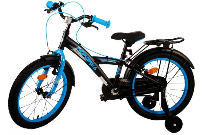 Volare Thombike Vélo pour enfants - Garçons - 18 pouces - Noir Bleu - Freins à deux mains