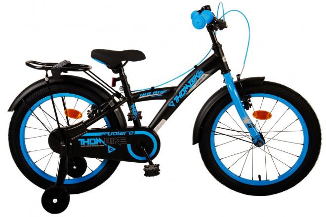 Volare Thombike Vélo pour enfants - Garçons - 18 pouces - Noir Bleu - Freins à deux mains