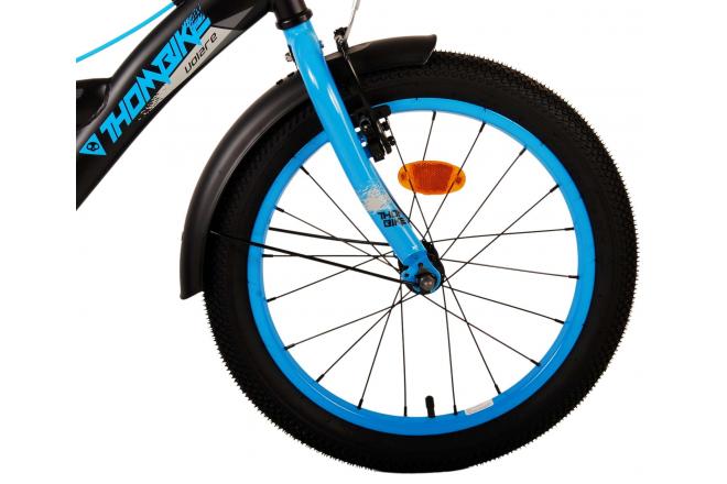 Volare Thombike Vélo pour enfants - Garçons - 18 pouces - Noir Bleu - Freins à deux mains