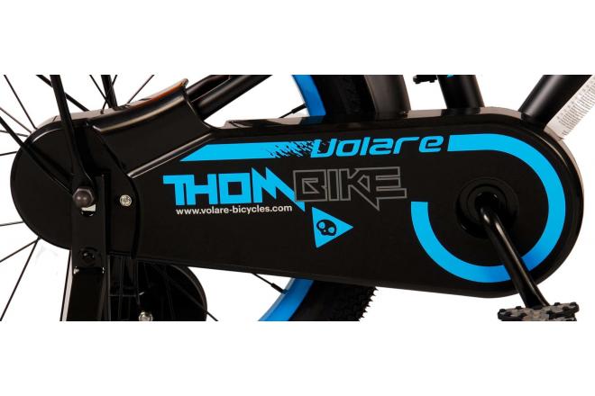 Volare Thombike Vélo pour enfants - Garçons - 18 pouces - Noir Bleu - Freins à deux mains