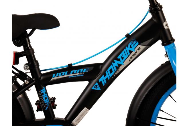 Volare Thombike Vélo pour enfants - Garçons - 18 pouces - Noir Bleu - Freins à deux mains