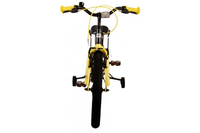 Volare Thombike Vélo pour enfants - Garçons - 18 pouces - Noir Jaune - Freins à deux mains