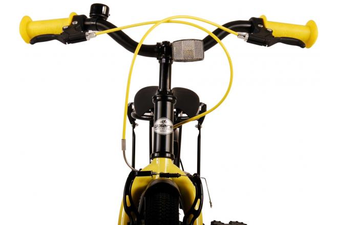 Volare Thombike Vélo pour enfants - Garçons - 18 pouces - Noir Jaune - Freins à deux mains