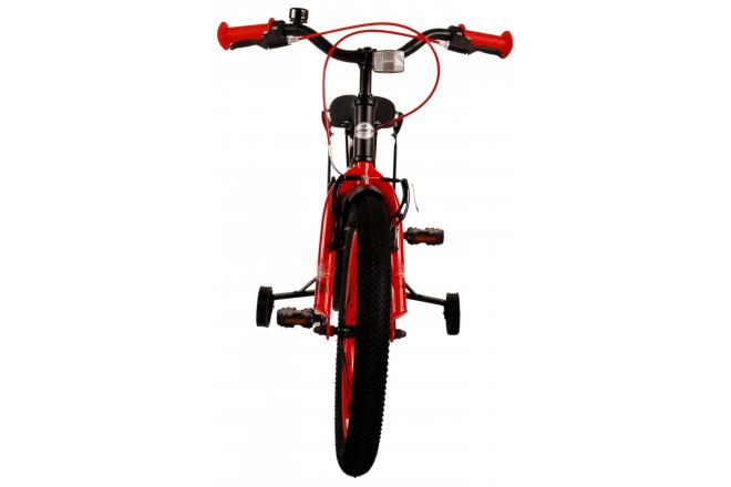 Volare Thombike Vélo pour enfants - Garçons - 18 pouces - Noir Rouge - Freins à deux mains