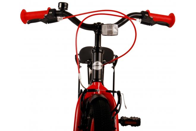 Volare Thombike Vélo pour enfants - Garçons - 18 pouces - Noir Rouge - Freins à deux mains