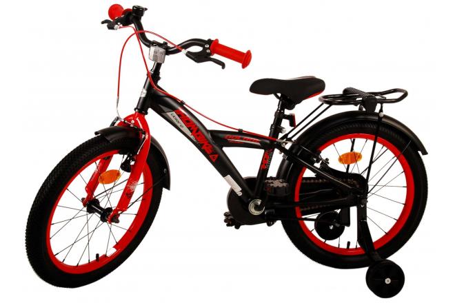 Volare Thombike Vélo pour enfants - Garçons - 18 pouces - Noir Rouge - Freins à deux mains