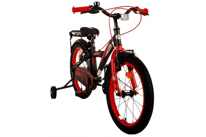 Volare Thombike Vélo pour enfants - Garçons - 18 pouces - Noir Rouge - Freins à deux mains