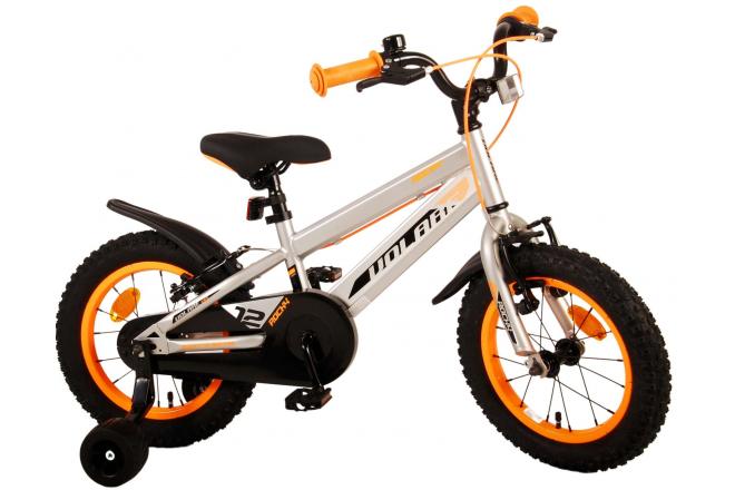 Volare Rocky Vélo pour enfants - Garçons - 14 pouces - Gris - Deux freins à main