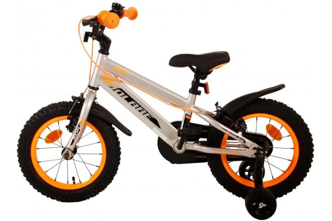 Volare Rocky Vélo pour enfants - Garçons - 14 pouces - Gris - Deux freins à main