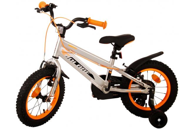 Volare Rocky Vélo pour enfants - Garçons - 14 pouces - Gris - Deux freins à main