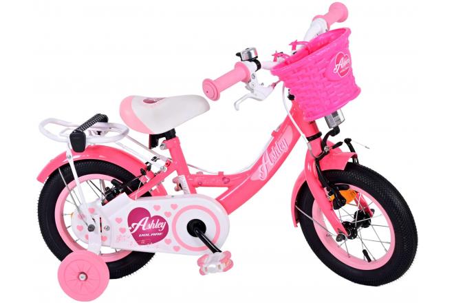 Volare Ashley Vélo pour enfants - Filles - 12 pouces - Rose/Rouge - Freins à deux mains