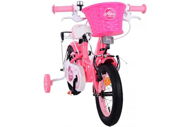 Volare Ashley Vélo pour enfants - Filles - 12 pouces - Rose/Rouge - Freins à deux mains