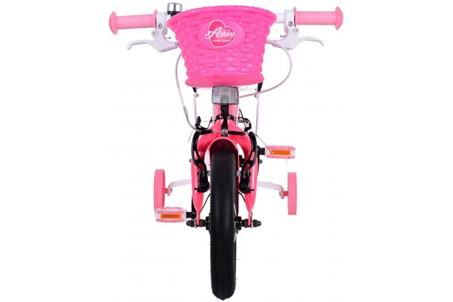 Volare Ashley Vélo pour enfants - Filles - 12 pouces - Rose/Rouge - Freins à deux mains