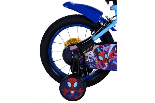 Vélo enfant Spidey - Garçons - 14 pouces - Bleu - Freins à deux mains