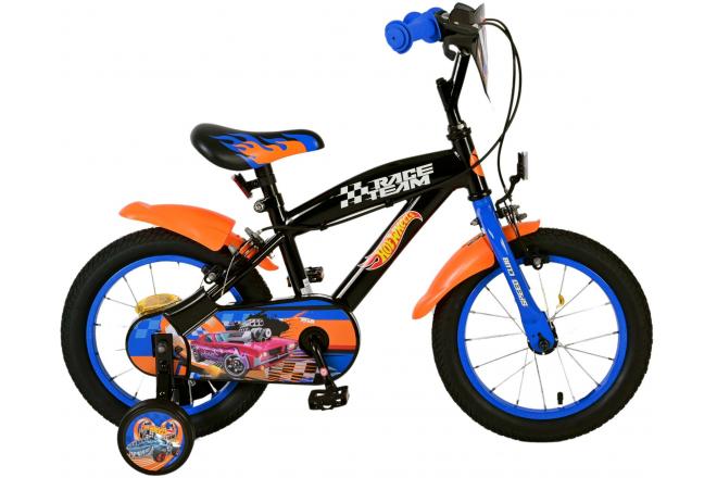 Vélo Hot Wheels pour enfants - Garçons - 14 pouces - Noir - Freins à deux mains