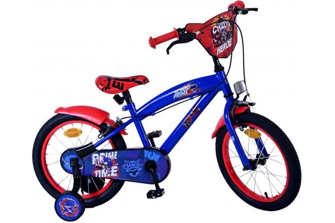 Sonic Prime Vélo enfant - Garçons - 16 pouces - Bleu Rouge - Freins à deux mains