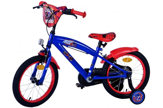 Sonic Prime Vélo enfant - Garçons - 16 pouces - Bleu Rouge - Freins à deux mains