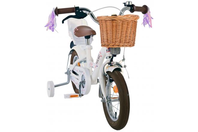 Vélo enfant Volare Blossom - Filles - 12 pouces - Blanc