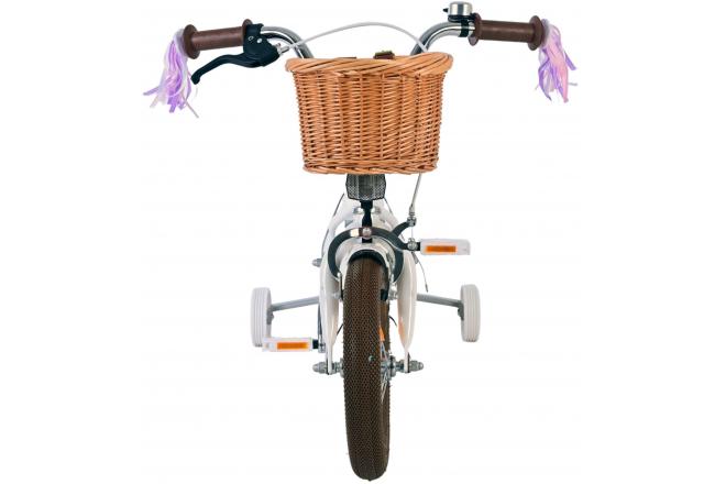 Vélo enfant Volare Blossom - Filles - 12 pouces - Blanc