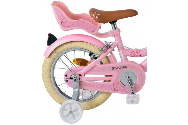 Volare Blossom Vélo enfant - Filles - 14 pouces - Rose - Freins à deux mains