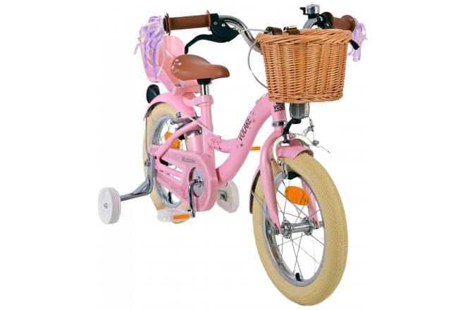 Volare Blossom Vélo enfant - Filles - 14 pouces - Rose - Freins à deux mains