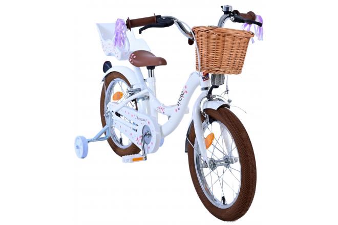 Volare Blossom Vélo enfant - Filles - 16 pouces - Blanc - Freins à deux mains