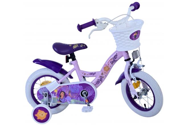 Vélo enfant Disney Wish - Filles - 12 pouces - Violet