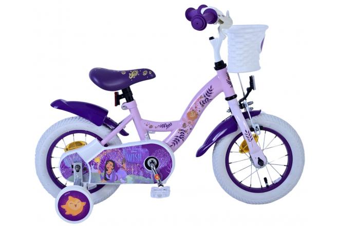 Vélo enfant Disney Wish - Filles - 12 pouces - Violet