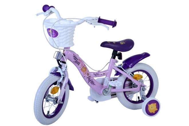 Vélo enfant Disney Wish - Filles - 12 pouces - Violet - Freins à deux mains