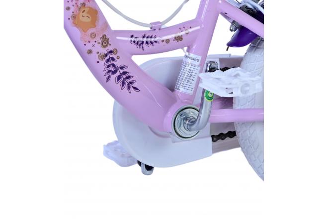 Vélo enfant Disney Wish - Filles - 12 pouces - Violet - Freins à deux mains