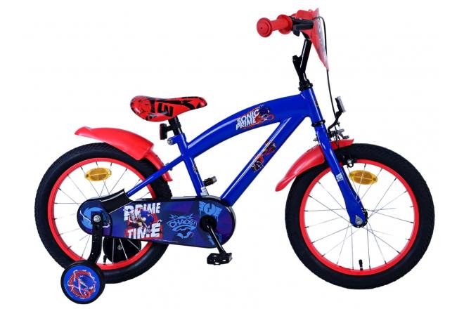 Vélo enfant Sonic Prime - Garçons - 16 pouces - Bleu Rouge