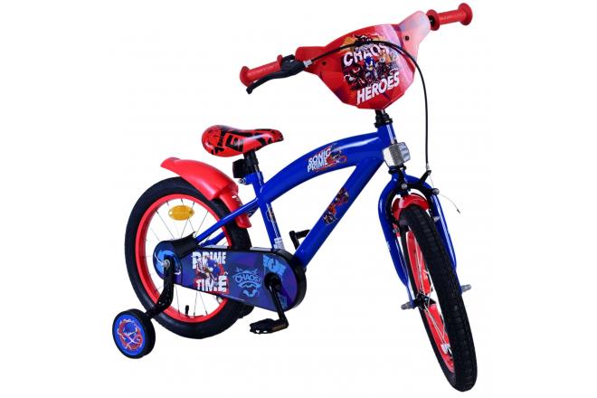 Vélo enfant Sonic Prime - Garçons - 16 pouces - Bleu Rouge