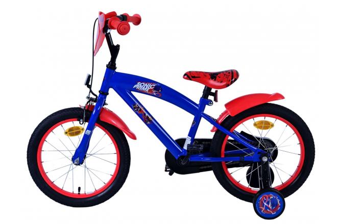 Vélo enfant Sonic Prime - Garçons - 16 pouces - Bleu Rouge