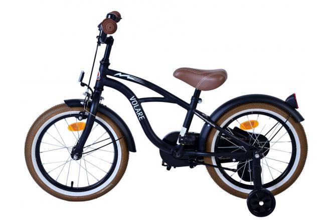 Volare Black Cruiser Vélo pour enfants - Garçons - 16 pouces - Noir