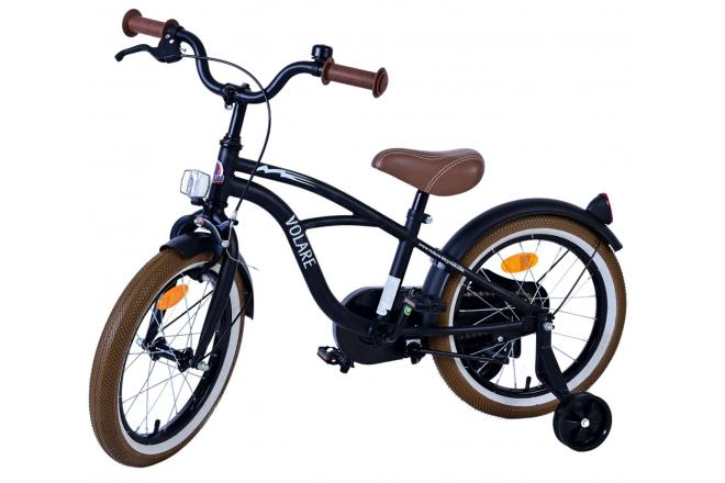 Volare Black Cruiser Vélo pour enfants - Garçons - 16 pouces - Noir