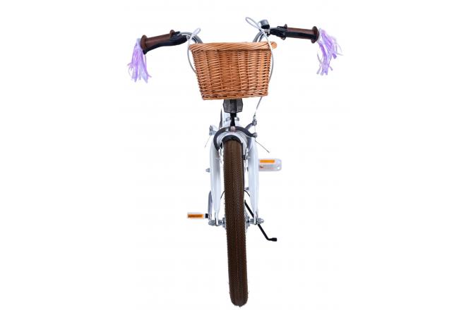 Volare Blossom Vélo enfant - Filles - 18 pouces - Blanc - Freins à deux mains