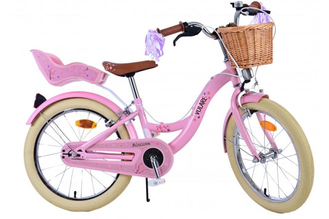 Volare Blossom Vélo enfant - Filles - 18 pouces - Rose - Freins à deux mains