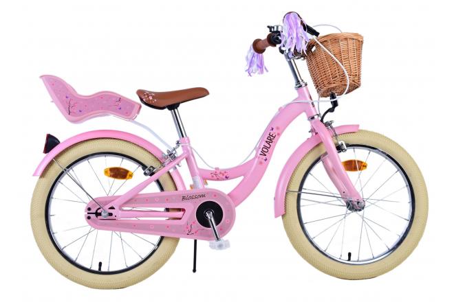 Volare Blossom Vélo enfant - Filles - 18 pouces - Rose - Freins à deux mains