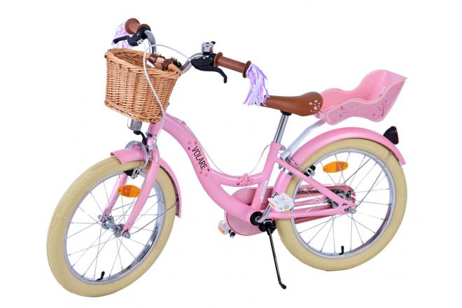 Volare Blossom Vélo enfant - Filles - 18 pouces - Rose - Freins à deux mains